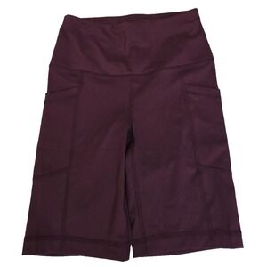 Yoga-Lic-Ious Lux Bike Shorts Women's XS Mauve Wine NWT